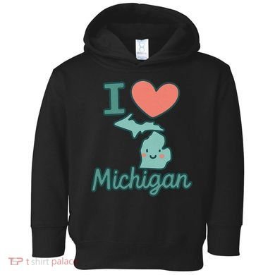 I Heart Michigan Toddler Hoodie