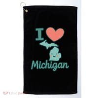 I Heart Michigan Golf Towel thumb 0