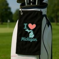 I Heart Michigan Golf Towel thumb 2