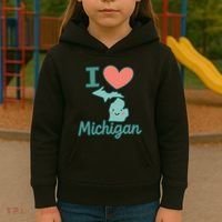 I Heart Michigan Kids Hoodie thumb 3