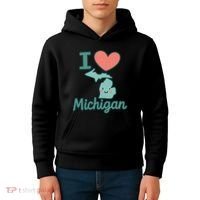 I Heart Michigan Kids Hoodie thumb 4