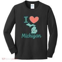 I Heart Michigan Kids Long Sleeve Shirt thumb 0