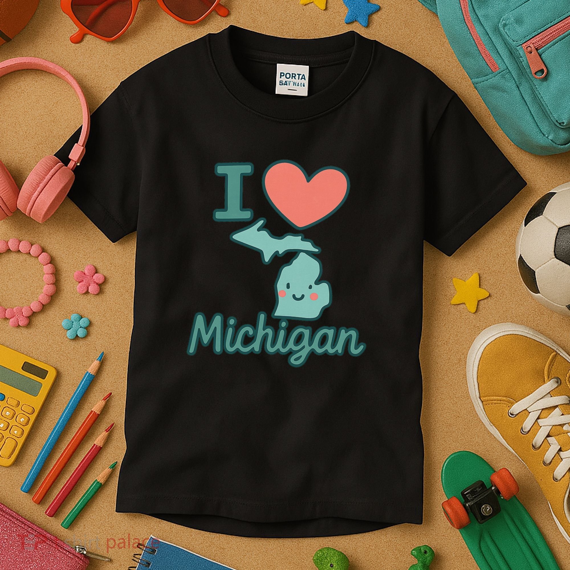 I Heart Michigan Kids T-Shirt