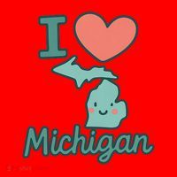 I Heart Michigan Santa Hat thumb 1