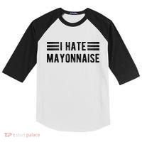 I Hate Mayonnaise Funny Mayonnaise Haters Kids Colorblock Raglan Jersey thumb 0