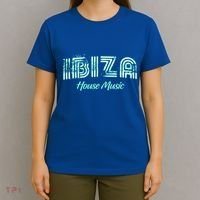 Ibiza House Music Teal Ibiza Spain Music Gift T-Shirt thumb 4