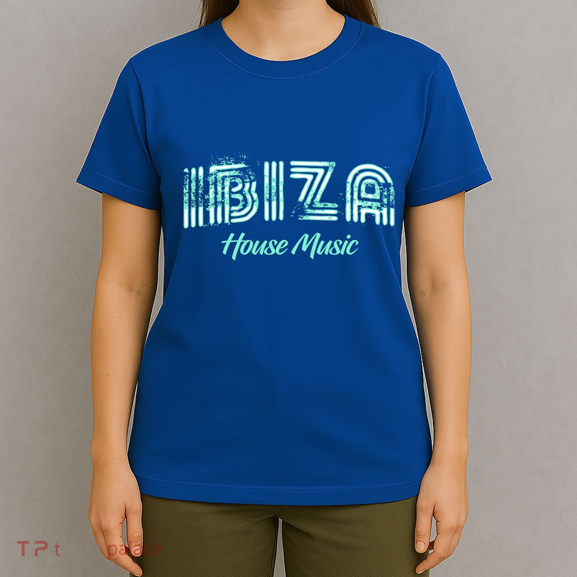 Ibiza House Music Teal Ibiza Spain Music Gift T-Shirt