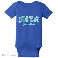 Ibiza House Music Teal Ibiza Spain Music Gift Baby Bodysuit thumb 0