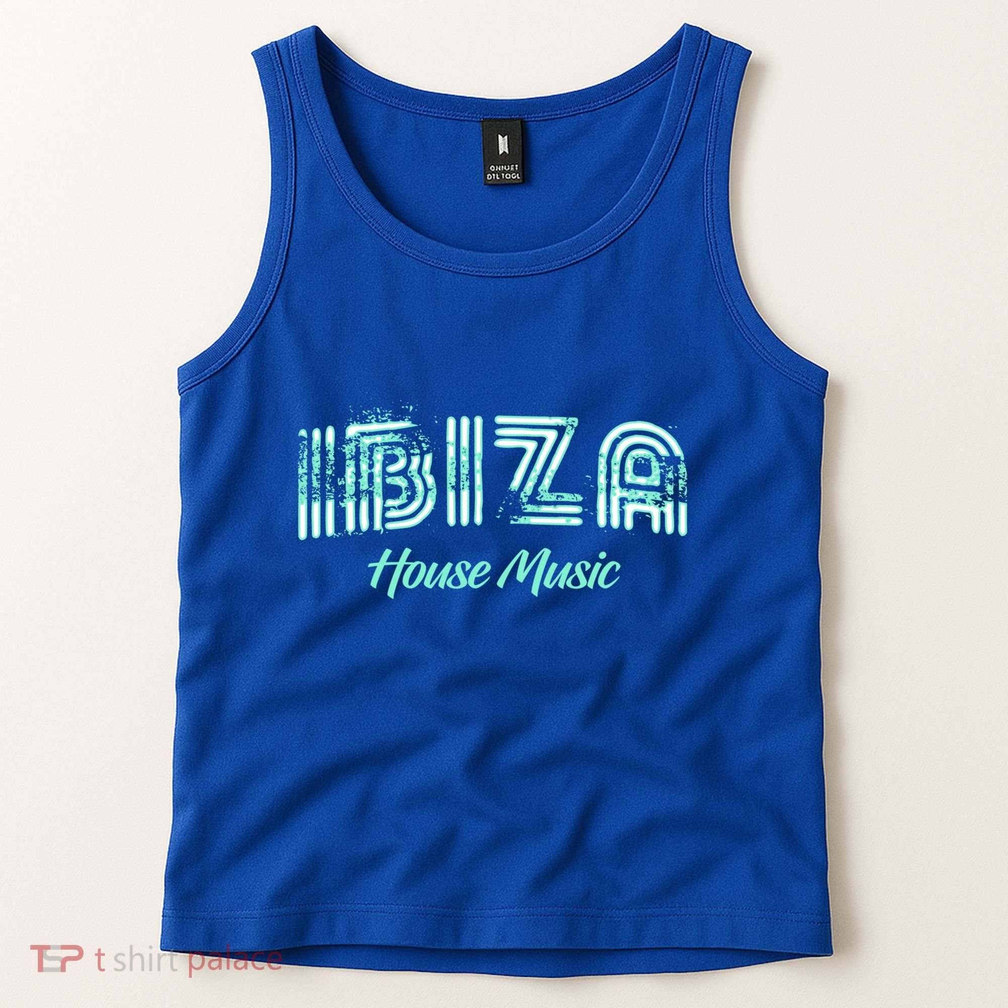 Ibiza House Music Teal Ibiza Spain Music Gift Tank Top