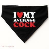 I Heart My Average Cock USA-Made Doggie Bandana thumb 0
