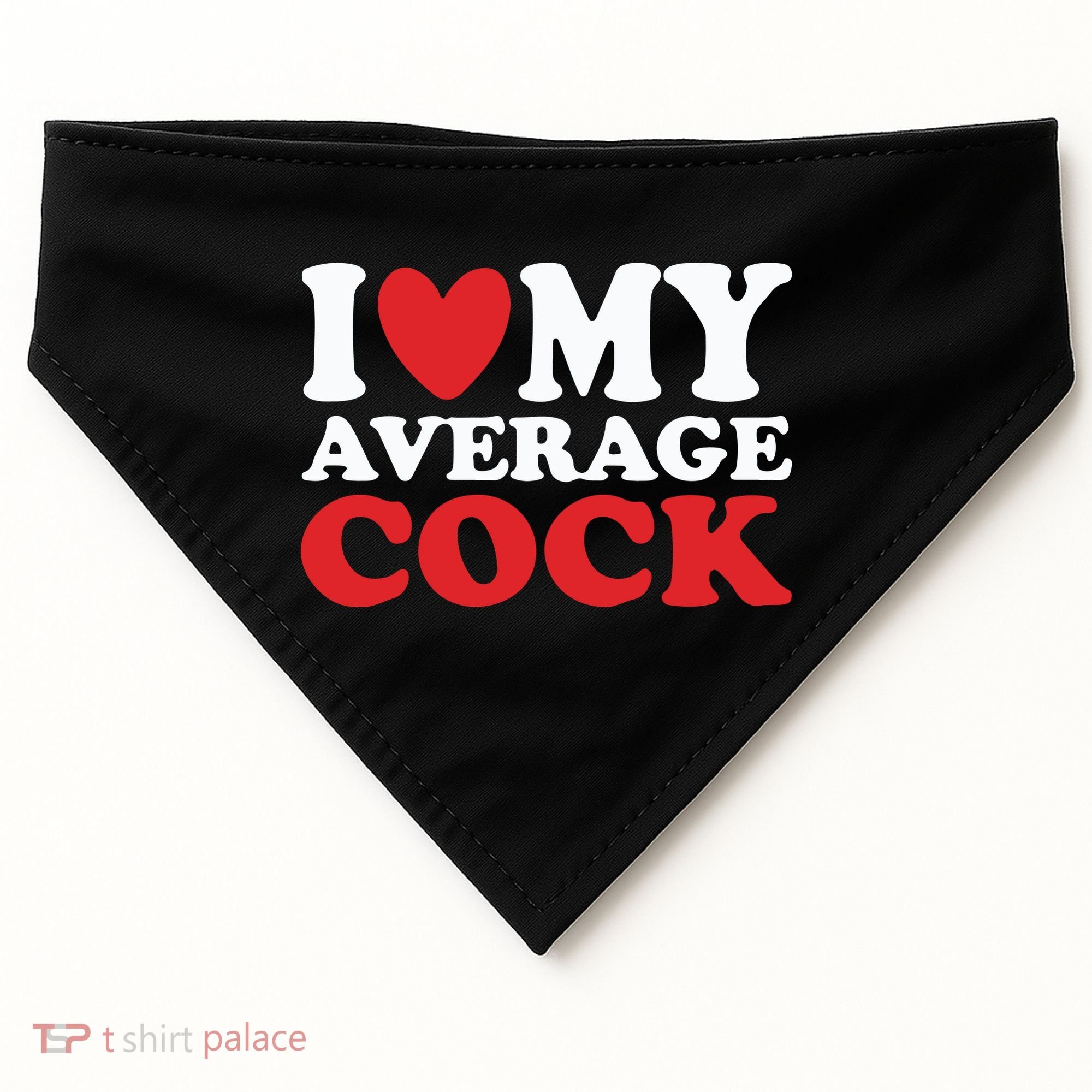 I Heart My Average Cock USA-Made Doggie Bandana