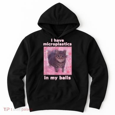I Have Microplastics In My Balls Funny Cat Meme Dank Meme Hoodie