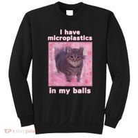 I Have Microplastics In My Balls Funny Cat Meme Dank Meme Sweatshirt thumb 0