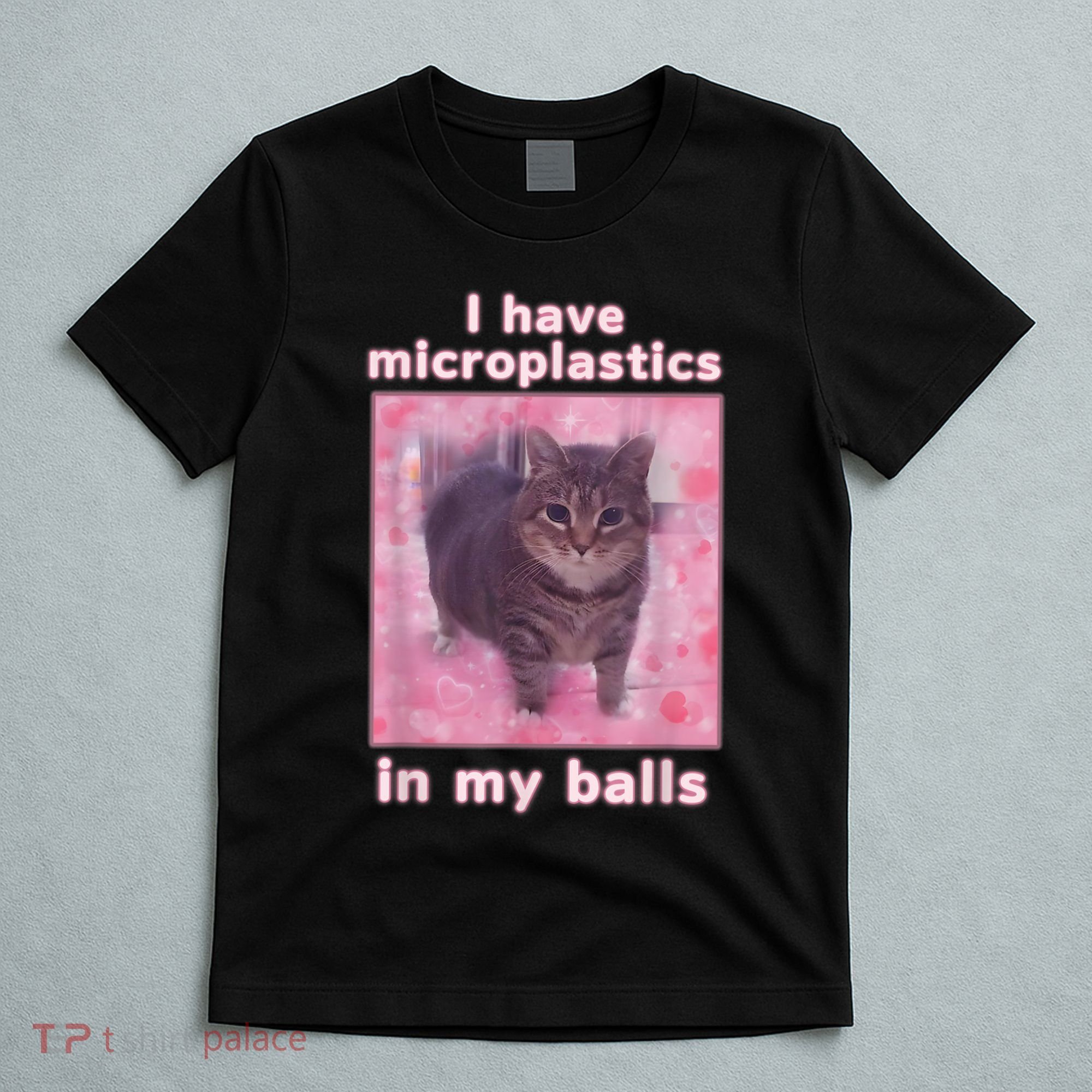 I Have Microplastics In My Balls Funny Cat Meme Dank Meme T-Shirt
