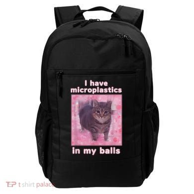 I Have Microplastics In My Balls Funny Cat Meme Dank Meme Backpack