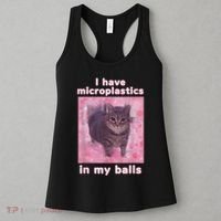 I Have Microplastics In My Balls Funny Cat Meme Dank Meme Women's Tank Top thumb 3