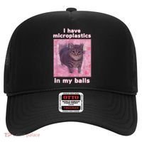 I Have Microplastics In My Balls Funny Cat Meme Dank Meme Hat thumb 0