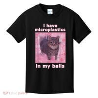 I Have Microplastics In My Balls Funny Cat Meme Dank Meme Kids T-Shirt thumb 0