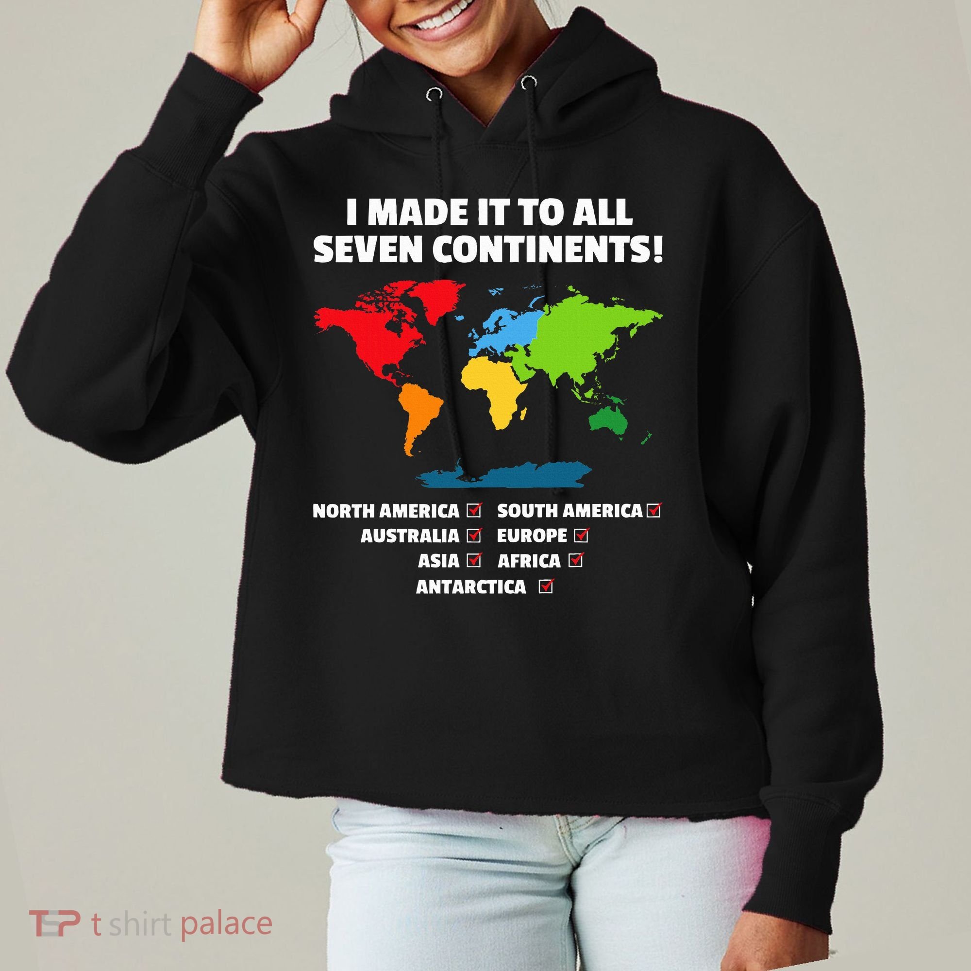 I Have Made It To All Seven Continents Ladies Heavyweight Boxy Pullover Hoodie