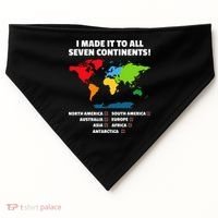 I Have Made It To All Seven Continents USA-Made Doggie Bandana thumb 0