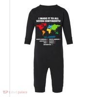 I Have Made It To All Seven Continents Infant Fleece One Piece thumb 0