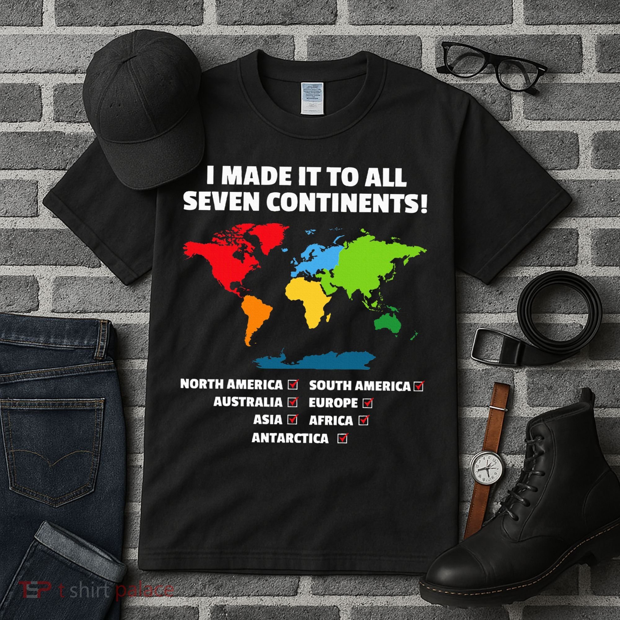 I Have Made It To All Seven Continents Tall T-Shirt