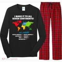I Have Made It To All Seven Continents Long Sleeve Pajama Set thumb 0