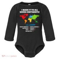 I Have Made It To All Seven Continents Baby Long Sleeve Bodysuit thumb 0
