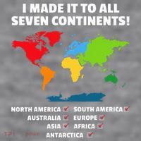 I Have Made It To All Seven Continents Women's Racerback Cropped Tank thumb 2