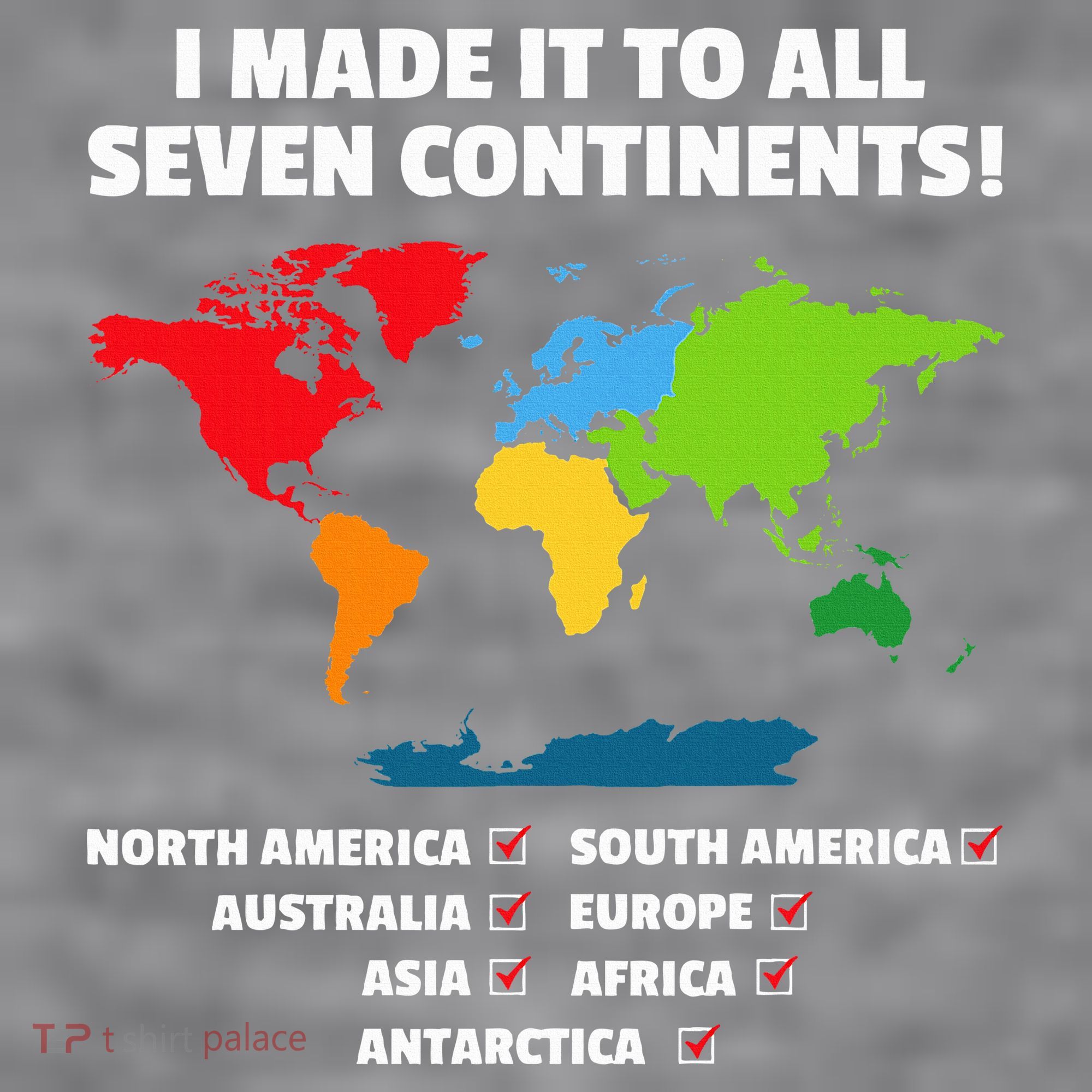 I Have Made It To All Seven Continents Women's Racerback Cropped Tank