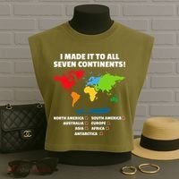 I Have Made It To All Seven Continents Garment-Dyed Women's Muscle Tee thumb 3
