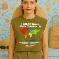 I Have Made It To All Seven Continents Garment-Dyed Women's Muscle Tee thumb 4