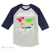 I Have Made It To All Seven Continents Kids Colorblock Raglan Jersey thumb 0