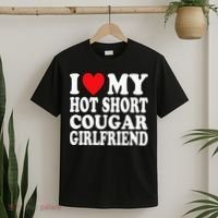 I Heart My Hot Short Cougar Girlfriend I Love My Short Gf T-Shirt thumb 2