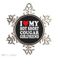 I Heart My Hot Short Cougar Girlfriend I Love My Short Gf Ornament thumb 0