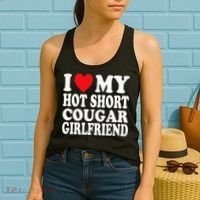 I Heart My Hot Short Cougar Girlfriend I Love My Short Gf Women's Tank Top thumb 2
