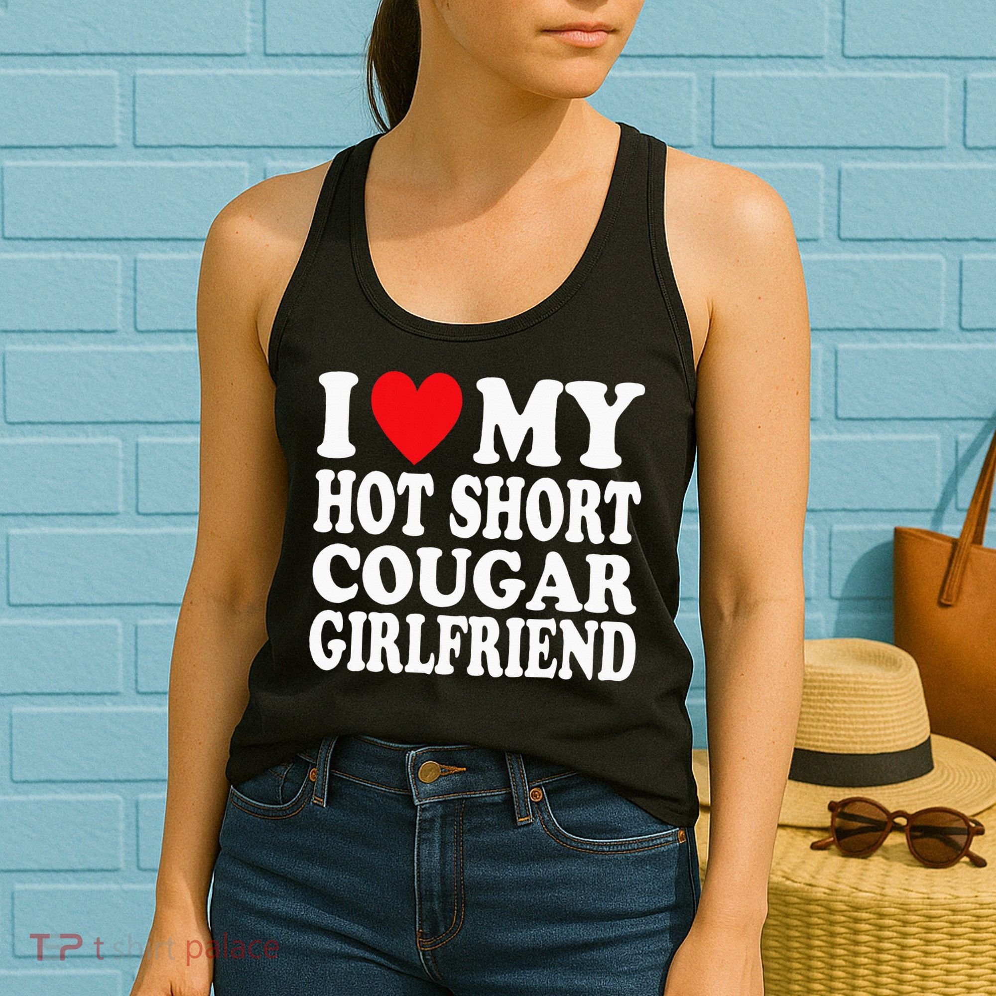 I Heart My Hot Short Cougar Girlfriend I Love My Short Gf Women's Tank Top