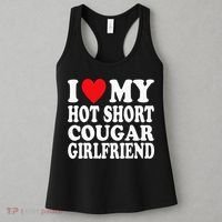 I Heart My Hot Short Cougar Girlfriend I Love My Short Gf Women's Tank Top thumb 3