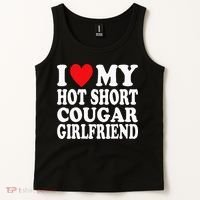 I Heart My Hot Short Cougar Girlfriend I Love My Short Gf Tank Top thumb 2