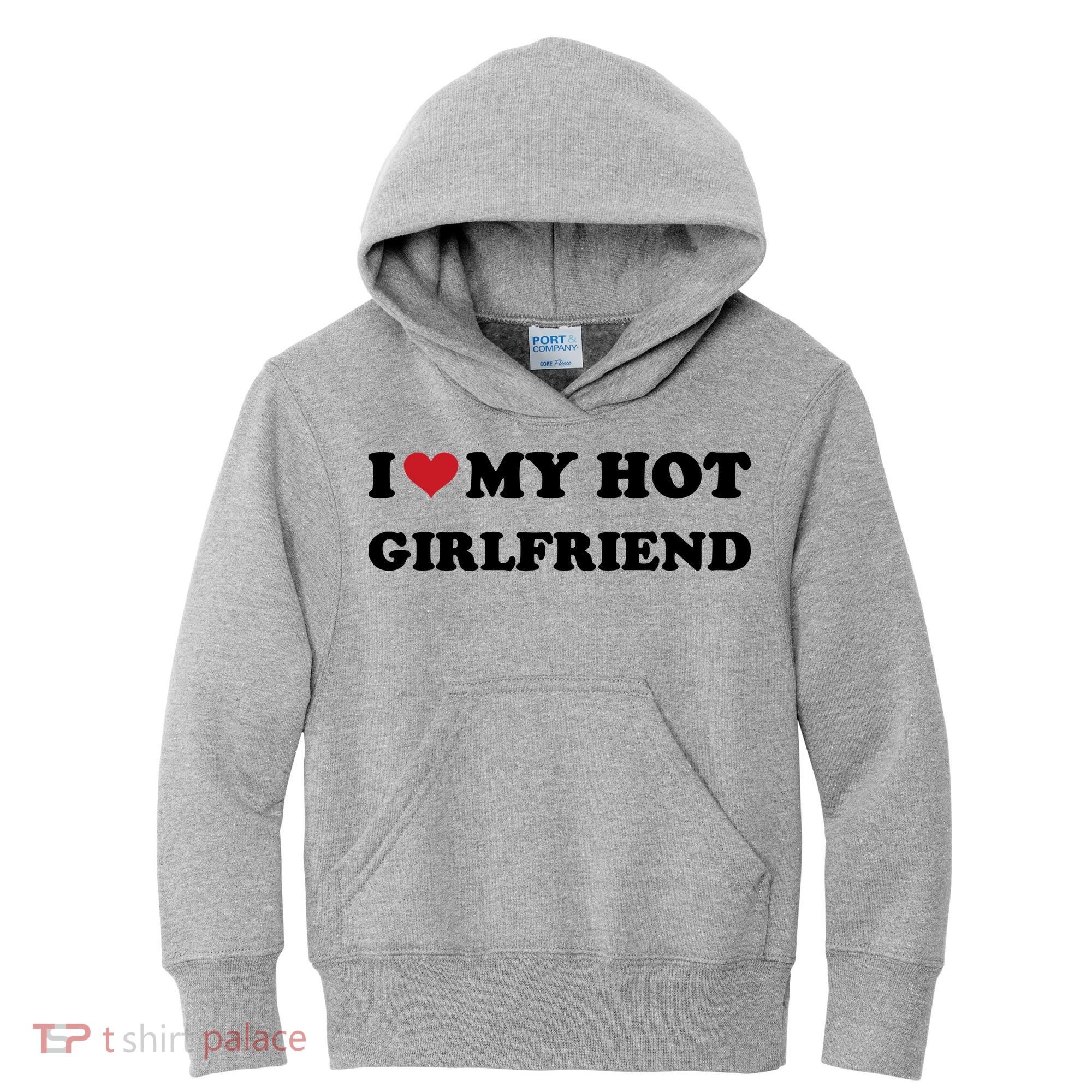 I Heart My Hot Girlfriend Kids Hoodie