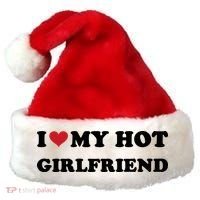 I Heart My Hot Girlfriend Santa Hat thumb 0