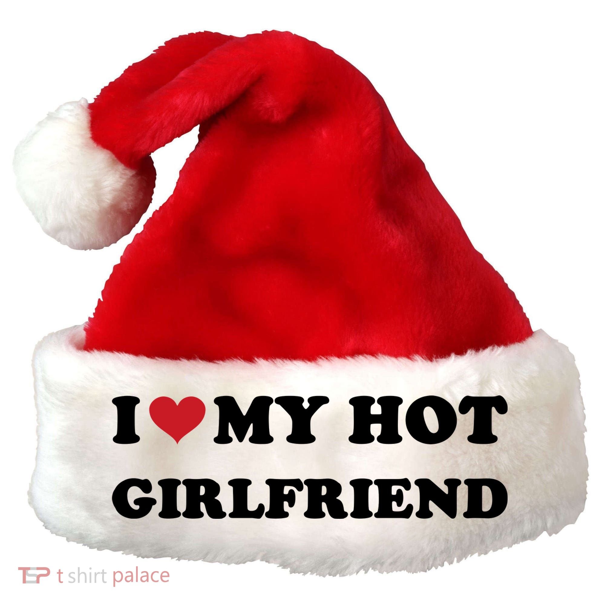 I Heart My Hot Girlfriend Santa Hat