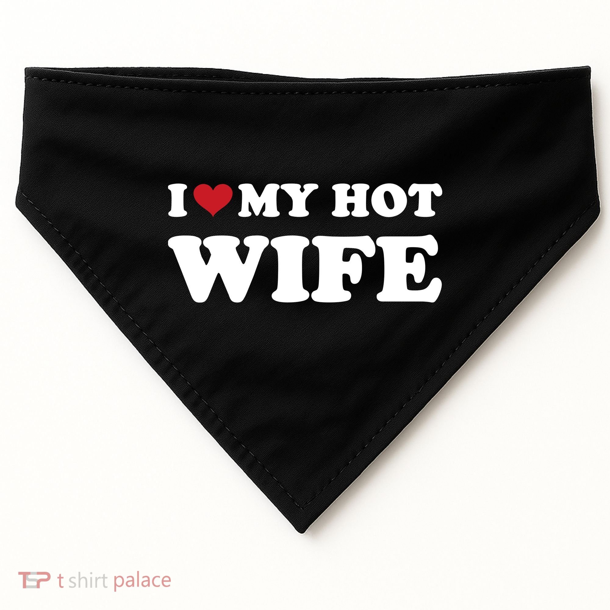 I Heart My Hot Wife USA-Made Doggie Bandana