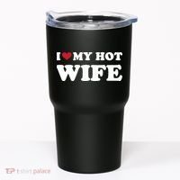 I Heart My Hot Wife Tumbler thumb 0