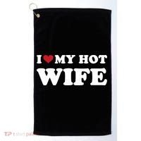 I Heart My Hot Wife Golf Towel thumb 0