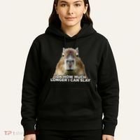 Idk How Much Longer I Can Slay Capybara Sarcastic Dank Meme Hoodie thumb 5