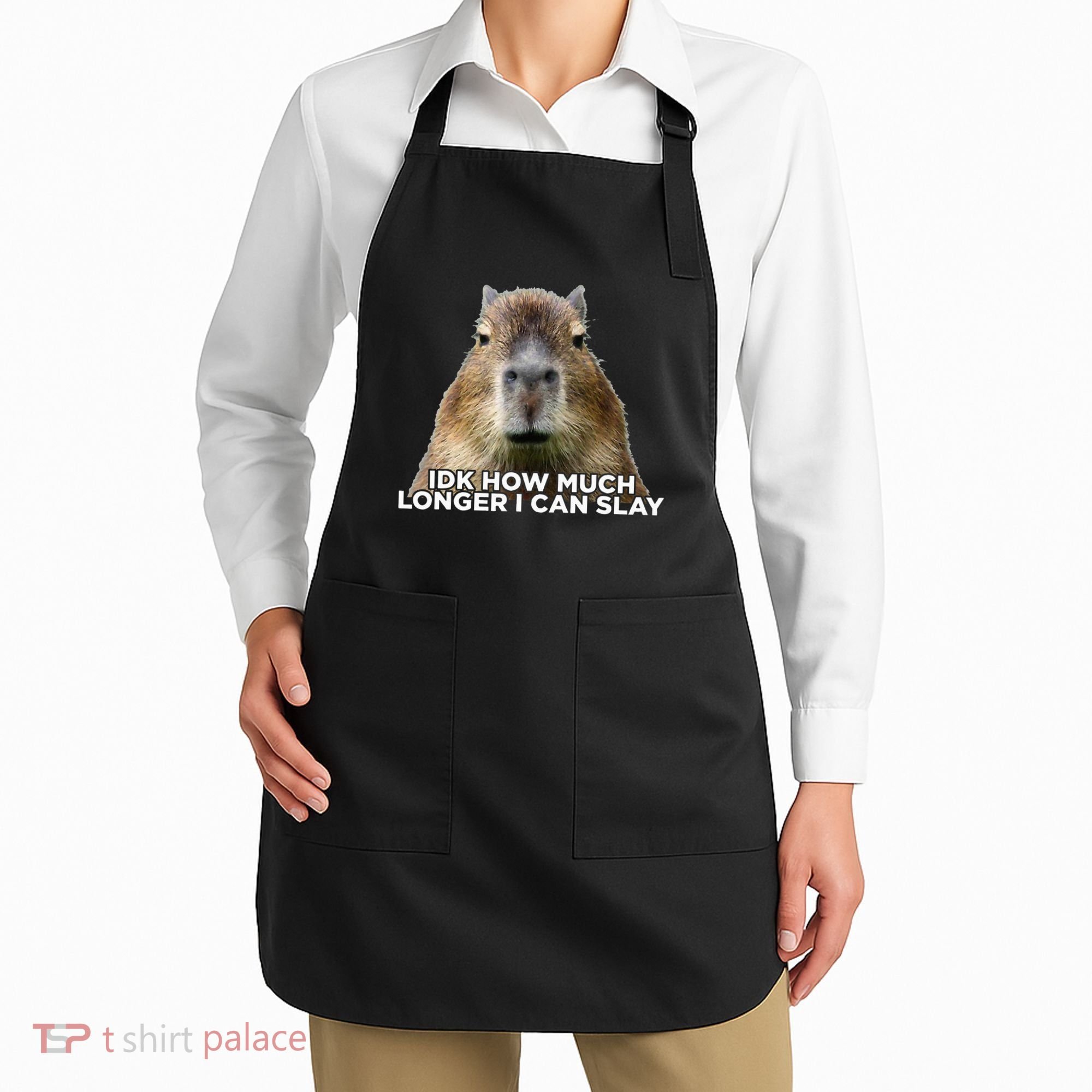 Idk How Much Longer I Can Slay Capybara Sarcastic Dank Meme Apron