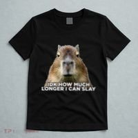 Idk How Much Longer I Can Slay Capybara Sarcastic Dank Meme T-Shirt thumb 5