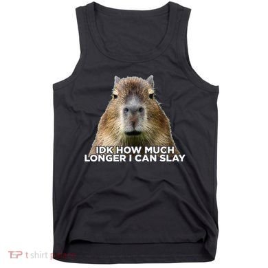 Idk How Much Longer I Can Slay Capybara Sarcastic Dank Meme Tank Top