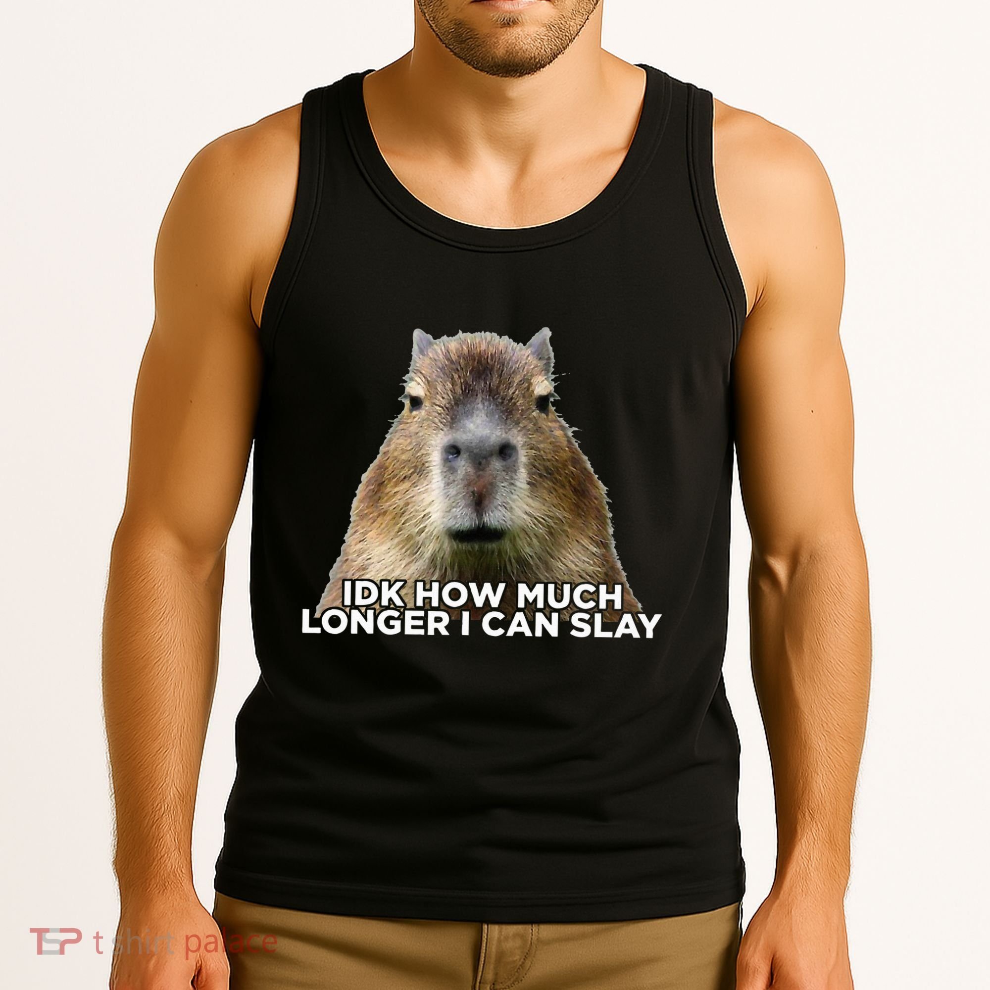 Idk How Much Longer I Can Slay Capybara Sarcastic Dank Meme Tank Top